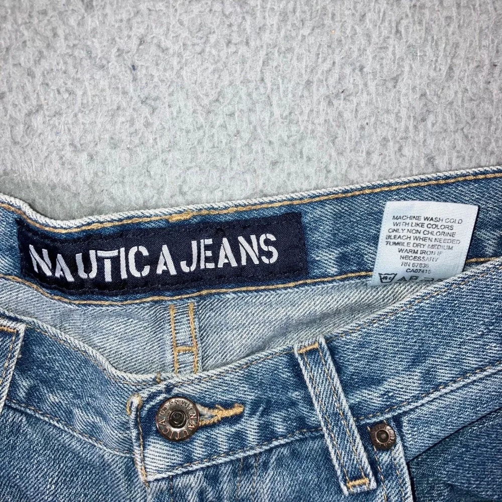 Vtg‎ Nautica Jeans Straight Leg Men 36x34 Blue Medium Wash Relaxed Fit Y2K 90s